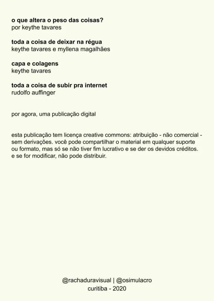 o que altera o peso das coisas — literatura, imagem 3
